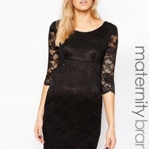 Black Lace Maternity Dress